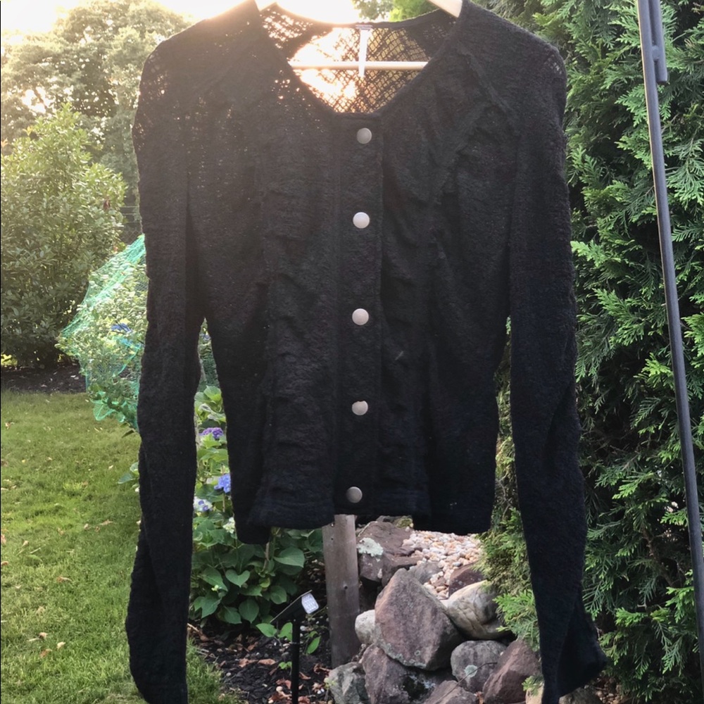 Free People Black Knit Cardigan